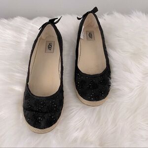 UGG Tassey Eyelet Flats in Black